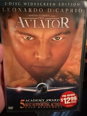 The Aviator DVD — Leonardo DiCaprio — Orange / Black Cover